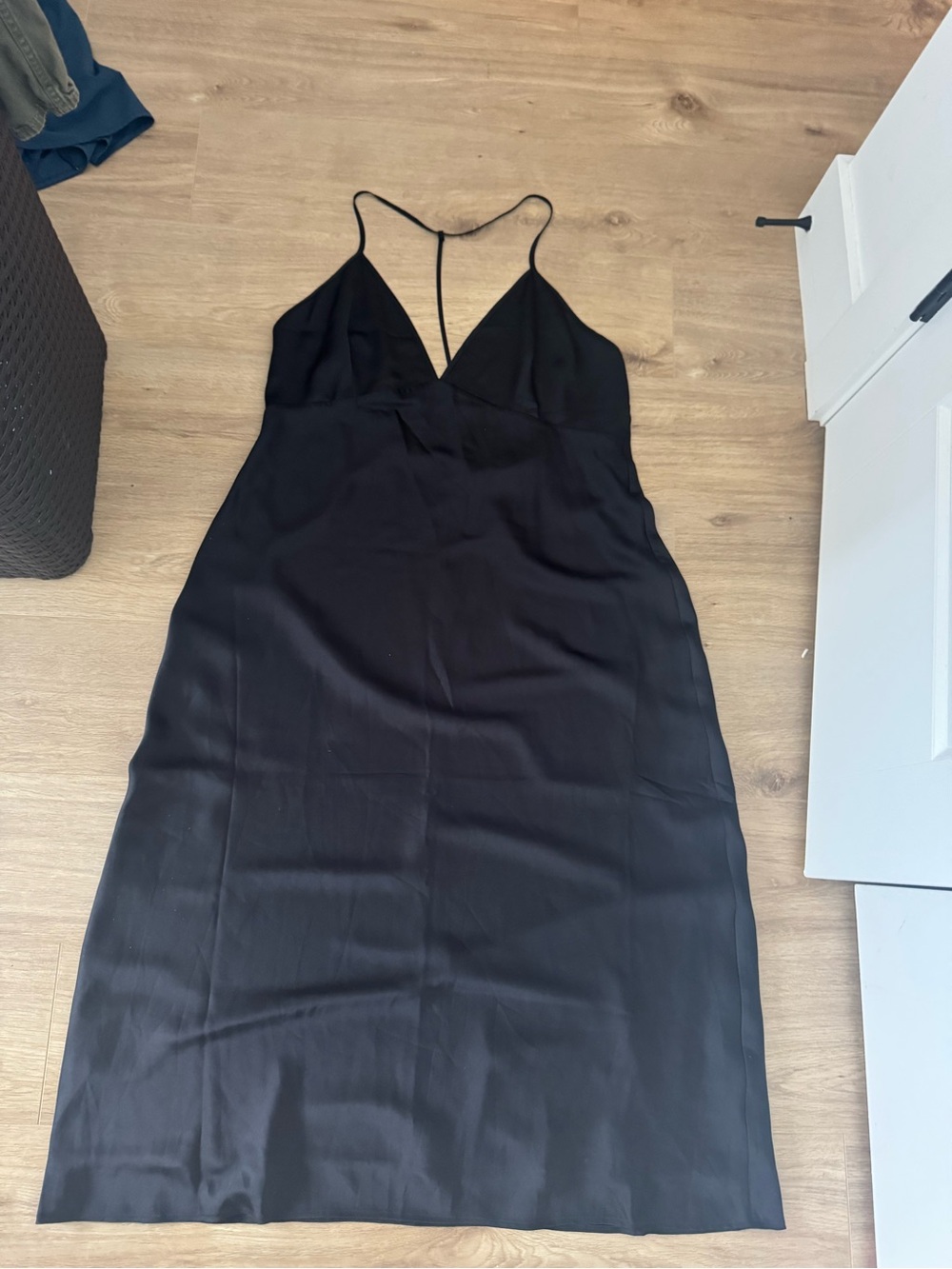 Abercrombie & Fitch Black Strapless Slip Dress